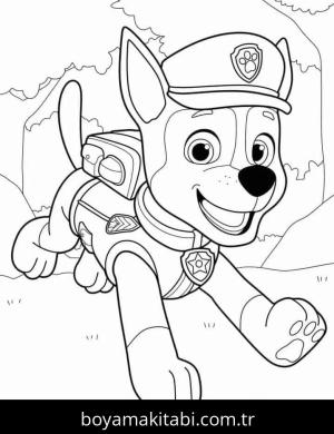 Paw Patrol boyama sayfası – çocuklar için, çizgi film temalı