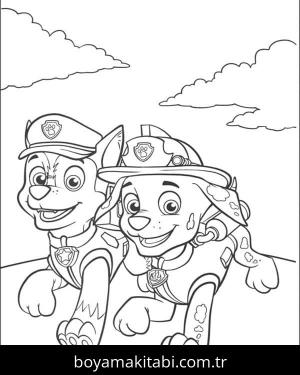Paw Patrol boyama sayfası – eğlenceli etkinlik, el becerilerini geliştirir