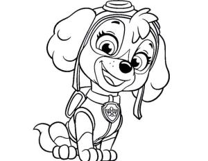 Paw Patrol boyama sayfası,  coloring page, Sevimli Pençe Devriyesi Skye, 