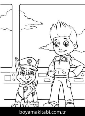 Paw Patrol boyama sayfası – sanatsal çalışma, çocuklar için