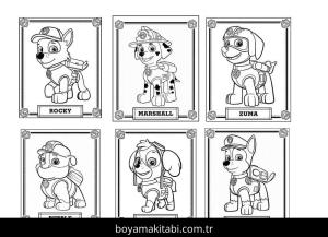 Paw Patrol boyama sayfası – el becerilerini geliştirir, boyama çalışması