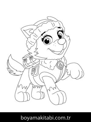 Paw Patrol boyama sayfası – keyifli zaman, renkli çizimler