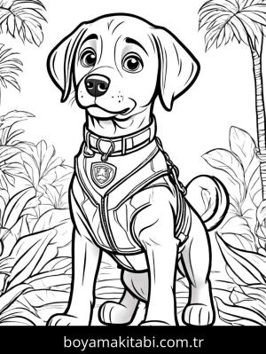 Paw Patrol boyama sayfası,  coloring page, minimal, minimal, çerçeveli