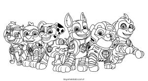 Paw Patrol boyama sayfası – çocuklar için, çizgi film temalı