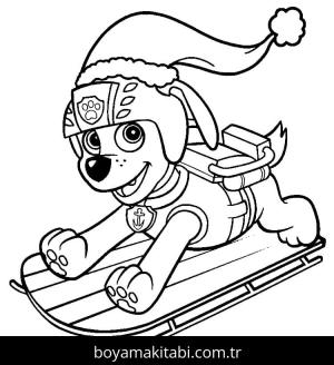 Paw Patrol boyama sayfası – renkli çizimler, okul öncesi