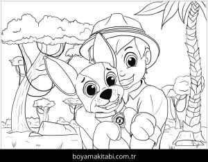 Paw Patrol boyama sayfası – el becerilerini geliştirir, boyama çalışması