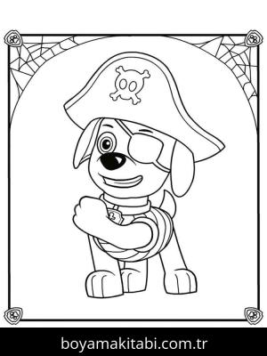Paw Patrol boyama sayfası – çocuk aktivitesi, PDF indir