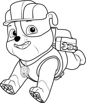 Paw Patrol boyama sayfası,  coloring page, Moloz Koşusu, 