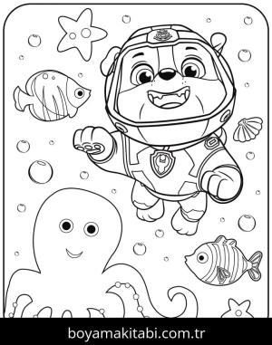Paw Patrol boyama sayfası – yaratıcılık, eğlenceli etkinlik