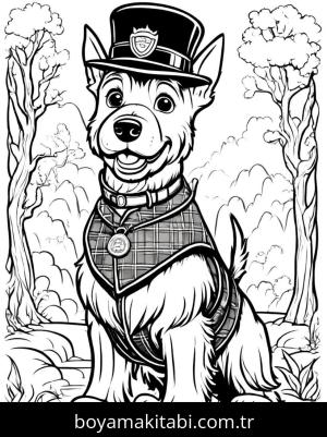 Paw Patrol boyama sayfası,  coloring page, şekilli, basit, yuvarlak hatlı