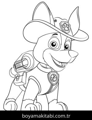 Paw Patrol boyama sayfası – boyama çalışması, yaratıcılığı geliştirir