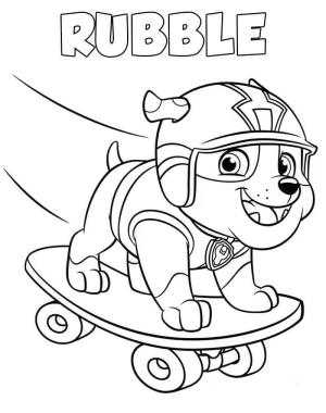 Paw Patrol boyama sayfası,  coloring page, Kaykay Moloz, 