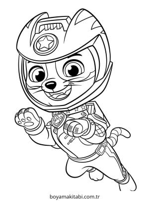 Paw Patrol boyama sayfası – sevimli karakter, sanatsal çalışma