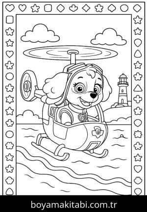 Paw Patrol boyama sayfası,  coloring page, çizgi, harika, şekilli