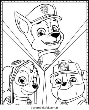 Paw Patrol boyama sayfası – eğitici aktivite, yaratıcılık