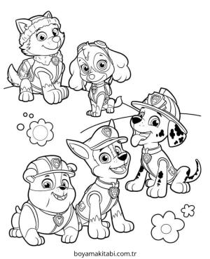 Paw Patrol boyama sayfası – yaratıcılığı geliştirir, keyifli zaman