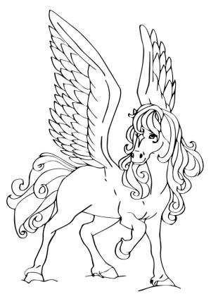 Pegasus boyama sayfası,  coloring page, Güzel Pegasus, 