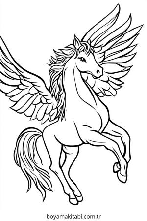 Pegasus boyama sayfası – ücretsiz yazdır, boyama etkinliği
