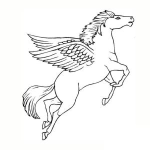 Pegasus boyama sayfası,  coloring page, Uçan Pegasus 2, 