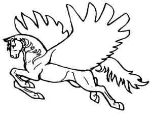 Pegasus boyama sayfası,  coloring page, Fantastik Pegasus 3, 