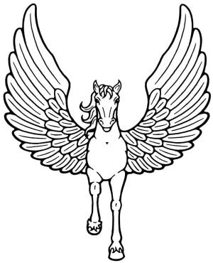 Pegasus boyama sayfası,  coloring page, Mucize Pegasus, 