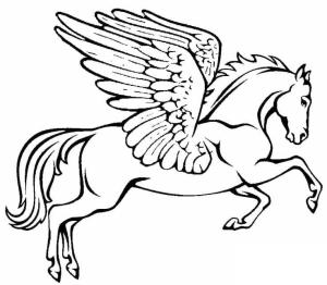 Pegasus boyama sayfası,  coloring page, Fantastik Pegasus, 