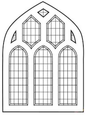 Pencereler boyama sayfası,  coloring page, Vitray Pencereler, 