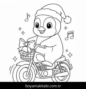 Penguen boyama sayfası – yaratıcılık, eğlenceli etkinlik