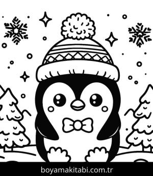 Penguen boyama sayfası,  coloring page, , 