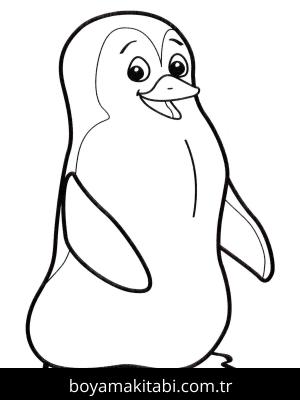 Penguen boyama sayfası – el becerilerini geliştirir, boyama çalışması