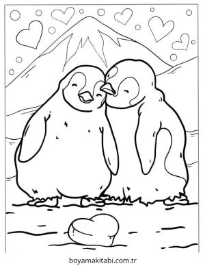 Penguen boyama sayfası – yaratıcılığı geliştirir, keyifli zaman