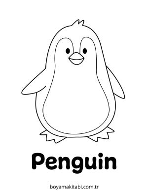 Penguen boyama sayfası – boyama etkinliği, çocuk aktivitesi