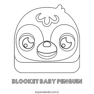 Penguen boyama sayfası – el becerilerini geliştirir, boyama çalışması