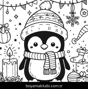 Penguen boyama sayfası,  coloring page, , 