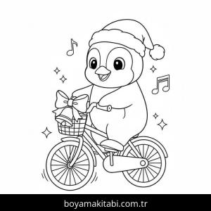 Penguen boyama sayfası – evde etkinlik, ücretsiz yazdır