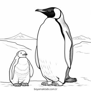 Penguen boyama sayfası – ücretsiz yazdır, boyama etkinliği