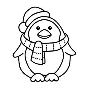 Penguenler boyama sayfası,  coloring page, Sevimli Penguen, 