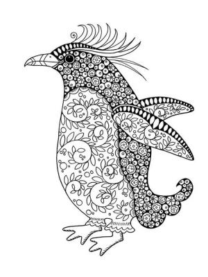 Penguen boyama sayfası,  coloring page, Penguen Mandala, 