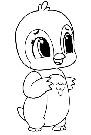 Penguen boyama sayfası,  coloring page, Büyük Penguen, 