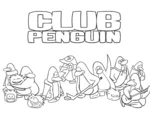 Penguen boyama sayfası,  coloring page, Kulüp Pengueni, 