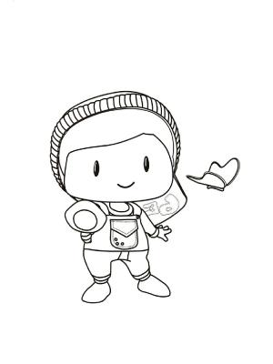 Pepee boyama sayfası,  coloring page, Pepee ile kelebek, 