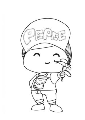 Pepee boyama sayfası,  coloring page, çiçekli pepe, 