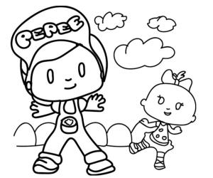 Pepee boyama sayfası,  coloring page, Pepee ve Bebee, 