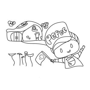 Pepee boyama sayfası,  coloring page, Pepee’nin evi, 