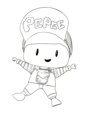 Pepee boyama sayfası,  coloring page, Pepee eğleniyor, 