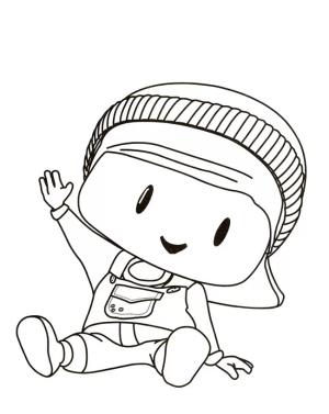 Pepee boyama sayfası,  coloring page, Pepee oturuyor, 