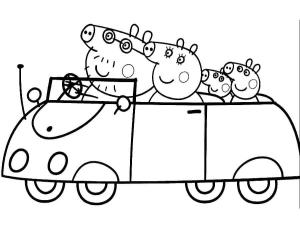 Peppa Domuz boyama sayfası,  coloring page, Peppa Domuz Ailesi Tatilde, 