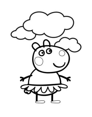 Peppa Domuz boyama sayfası,  coloring page, Bale Suzy Koyun, 