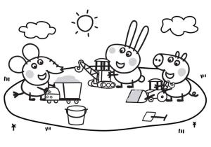 Peppa Domuz boyama sayfası,  coloring page, George Pig ve Arkadaşları, 