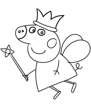 Peppa Domuz boyama sayfası,  coloring page, Melek Peppa Domuz, 